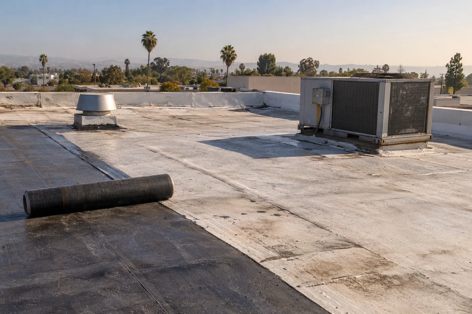 Occupied Building Reroofing in Santa Rosa, CA